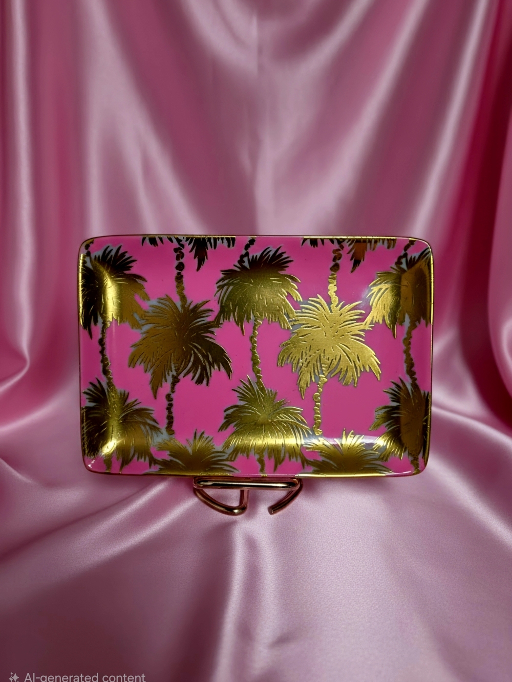 Lilly Pulitzer Ceramic Trinket Tray from the popular "Metallic Palms" 6.5"×4.5"